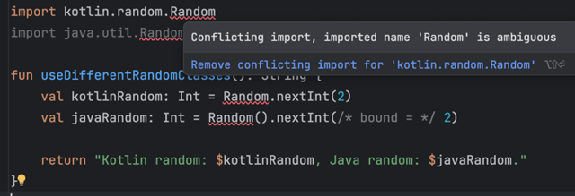 Conflict when importing