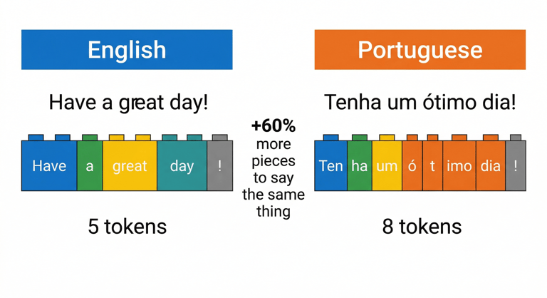 Tokenization: English vs Portuguese