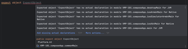 Error declaring expect
